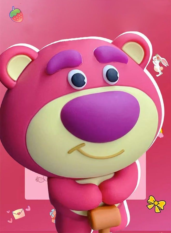 Generic Disney Strawberry Bear Lotso Cartoon Keychain, Exquisite Pendant Cute Decorative Accessories for Purse Handbag Schoolbag Backpack Key  - Image 2