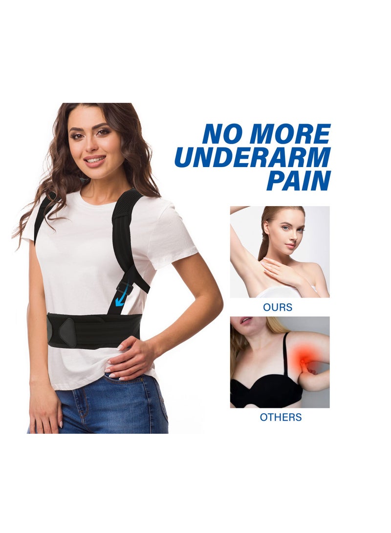 Posture Corrector, for Women and Men Back Straightener Posture Corrector Adjustable Size Back Brace for Posture Providing Pain Relief from Neck Shoulder and Upper Back (Large) - Image 4
