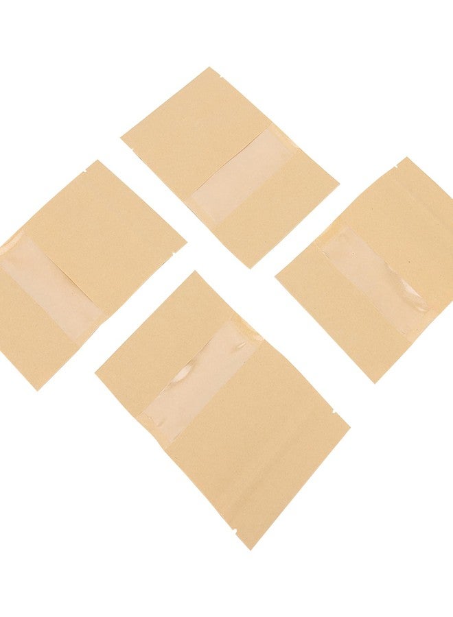 SHEUTSAN 200 Pack 4 x 6 Inch Kraft Zip Lock Pouch with Window, Brown Stand Up Pouches Bags, Resealable Bag for Dry Food, Snack - Image 4
