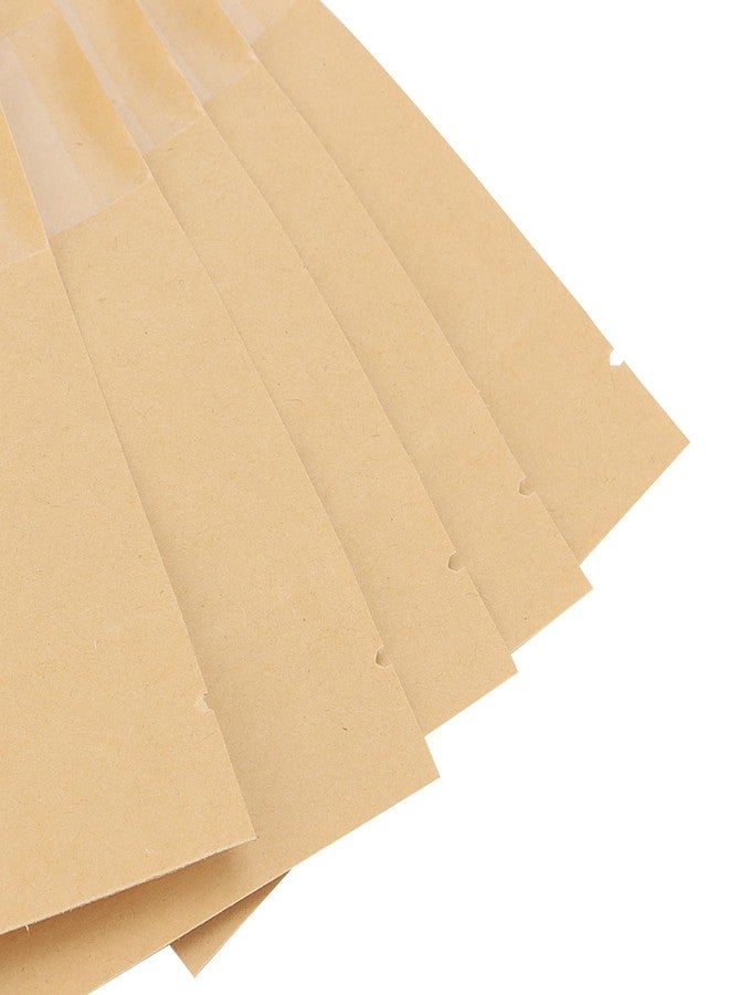SHEUTSAN 200 Pack 4 x 6 Inch Kraft Zip Lock Pouch with Window, Brown Stand Up Pouches Bags, Resealable Bag for Dry Food, Snack - Image 3