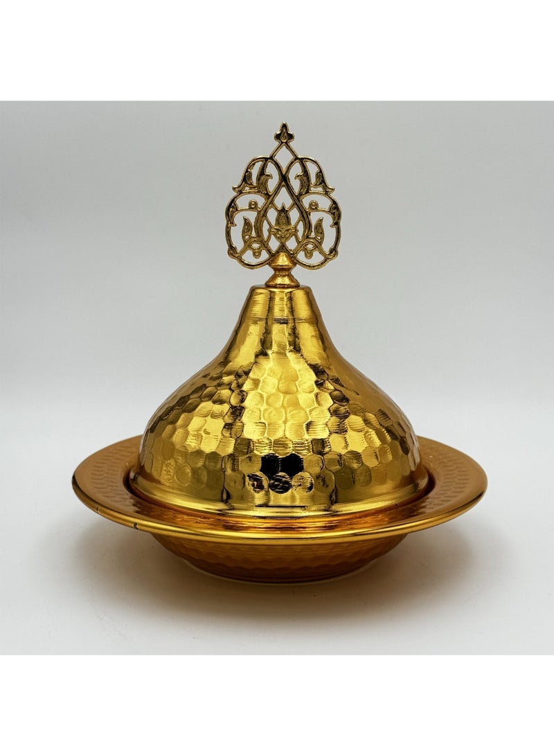 Handmade Gold-Colored Copper Rice Serving Pot with Lid – Premium Quality, Made in Turkey - Image 5