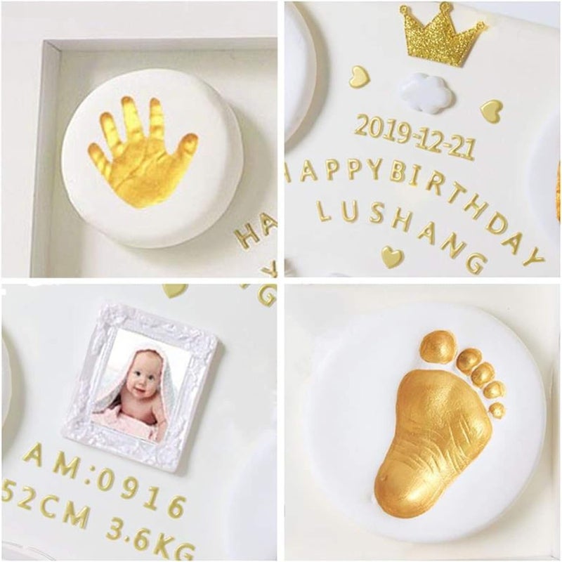 Baby Handprint Footprint Ornament Keepsake Kit, Baby Nursery Memory Art Kit, Xmas Gifts, Precious Moment for Newborn,Baby Boy/Girl, Personalized Baby Prints(White)… - Image 5