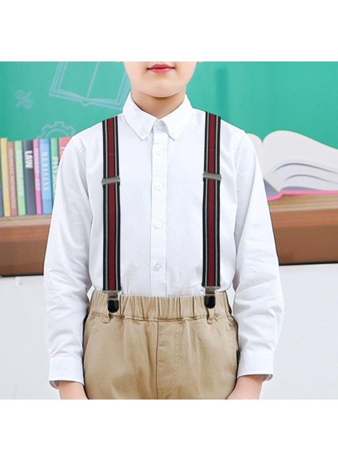 Adjustable Y Strong Clips Suspenders for Boys,Kids,Toddler,Girls,Infants and Baby（Red、Black） - Image 3