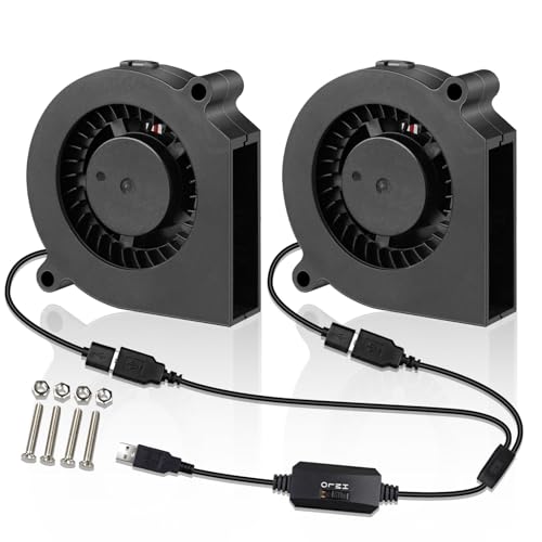 Wathai 60mm x 15mm Computer Case USB Blower Fan 5V with Variable Speed Controller for Receiver DVR PlayStation Xbox Computer Cabinet Cooling 2 Pack - Image 1