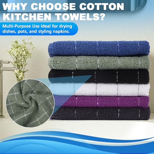 INFICRIME Wash Cloth 6 Pack 100% Cotton, Soft Absorbent Washcloths for Face, Body & Bathroom, Quick Dry Small Towels for Daily Use - Image 4
