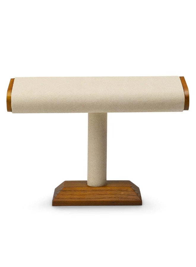 KISSUN Solid Wood T-Bar Watch Display Stand Jewellery Organizer Holder for Watch Bracelet Bangle Storage and Display - Image 1