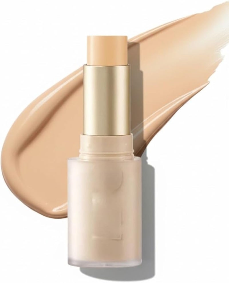 كريم أساس 3 في 1، بلسم تجميلي، يعزز لون البشرة، كريم أساس مرطب ملون صلب للنساء، لمسة نهائية طبيعية، قابل للبناء، تغطية متوسطة إلى كاملة (02#I)