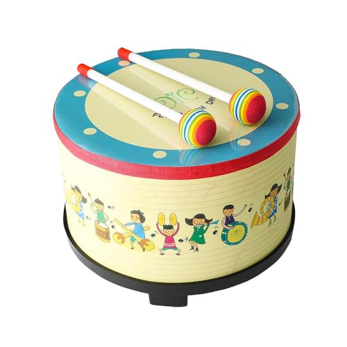 Musfunny Floor Tom Drum 10 inch Gathering Club Carnival Colorful Percussion Instrument with 2 Mallets Music Drum for Child Special Christmas Birthday Gift10 inch - Image 1