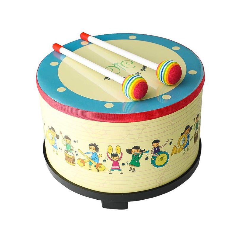 Musfunny Floor Tom Drum 10 inch Gathering Club Carnival Colorful Percussion Instrument with 2 Mallets Music Drum for Child Special Christmas Birthday Gift10 inch - Image 2