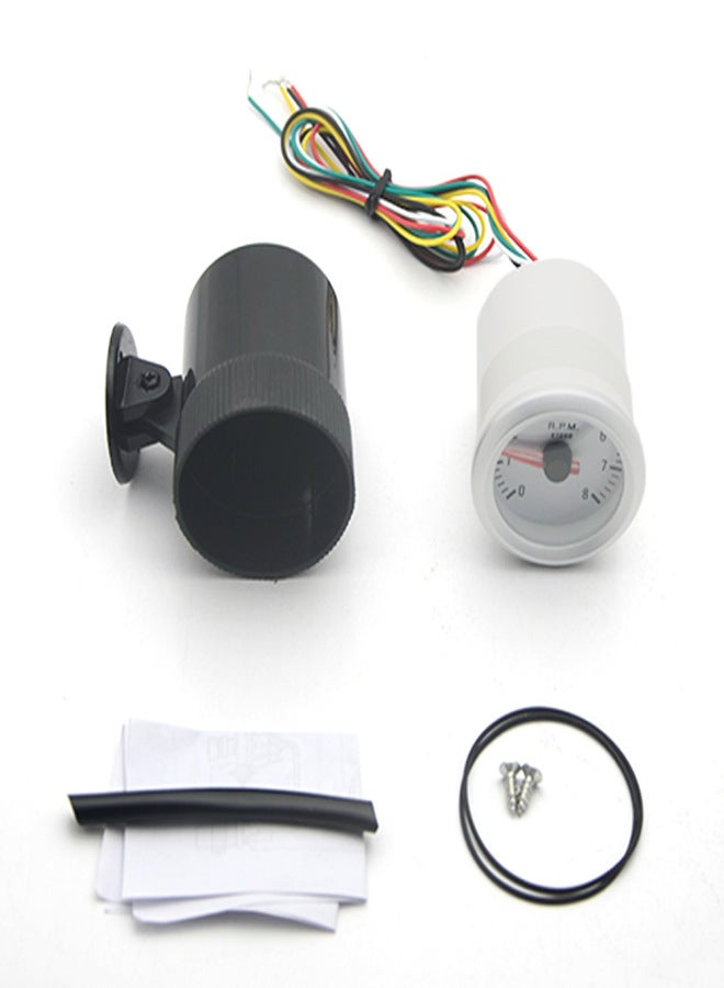 مقياس سرعة الدوران الرقمي للسيارة 2 بوصة 52 مم LED عداد 0-8000 دورة في الدقيقة مع إضاءة خلفية زرقاء للمركبات ذات الأسطوانات 1-8 - Image 3