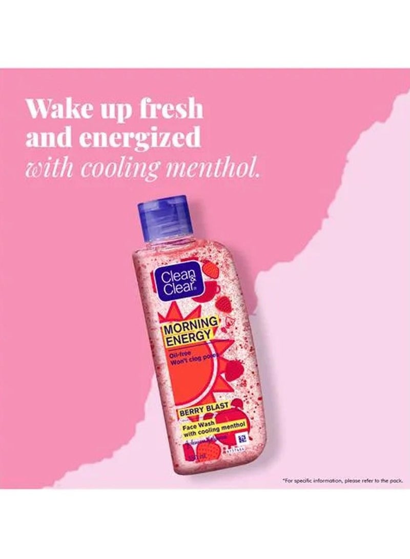 Clean & Clear Morning Energy Berry Blast Face Wash 150ml - Image 2