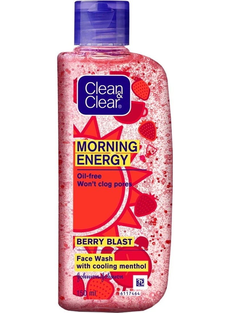 Clean & Clear Morning Energy Berry Blast Face Wash 150ml - Image 1