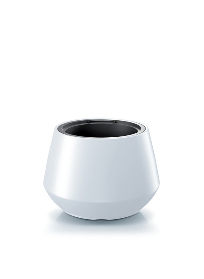 بروسبير بلاست أصيص زهور أنيق ذو لمسة نهائية غير لامعة باللون الأبيض سعة 34 لترًا DMHET440-S449 - Image 1