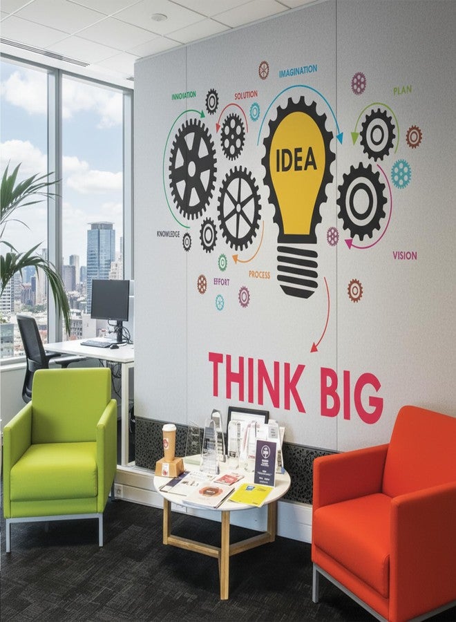 StickMe Creative Idea Innovation Teamwork Office Work Place Inspiration Motivation Wall Sticker (Multi Colour, Vinyl, Peel & Stick, Self-Adhesive) (Premium Large - 180 x 120 cm) - Image 4