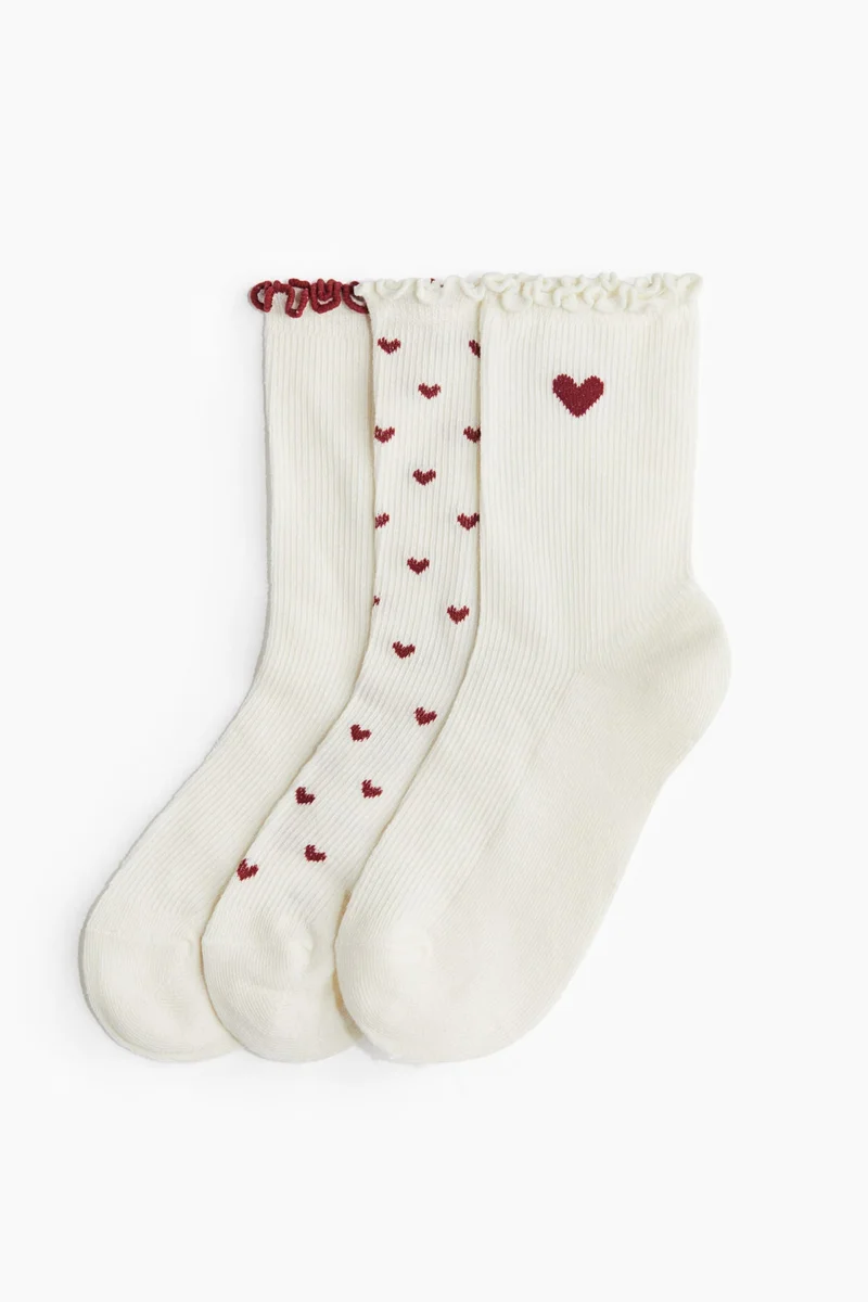 اتش اند ام جوارب بتفاصيل محبوكة - عبوة من 3