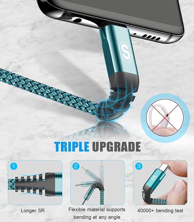 sweguard Cost effective global grade quality USB C Kabel 3.1A [2Stück 2m]Schnellladung,USB C Nylon Ladekabel Schnellladekabel Natural material - Image 4
