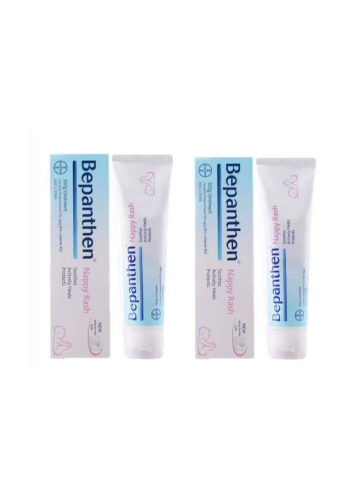 Bepanthen Protective Baby Ointment 100g 2pcs, Bepanthen Nappy Care Ointment, Gentle Bepanthen Diaper Ointment, Baby Rash Ointment - Image 1