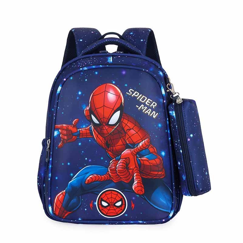 Kids Ergonomic Backpack Princess KUROME 1-4 Grade Old Blue Spider-Man