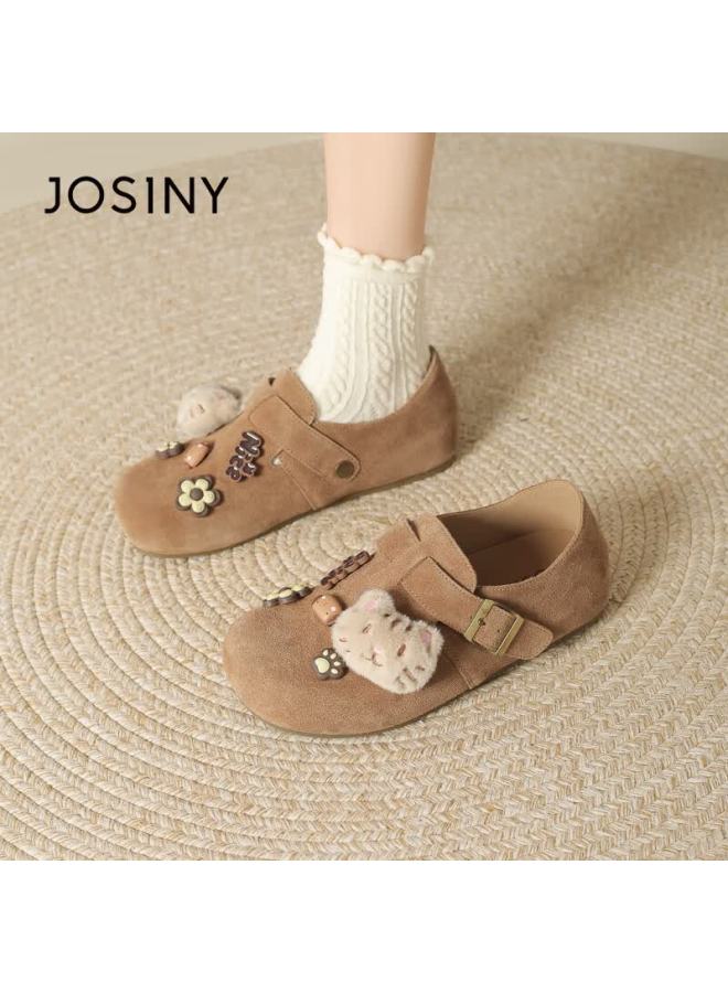 Josiny Zhuoshini Birkenstock Women's Slip-on Thick Sole Casual Shoes Camel Color Size 35 - Image 1