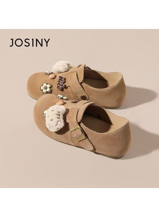 Josiny Zhuoshini Birkenstock Women's Slip-on Thick Sole Casual Shoes Camel Color Size 35 - Image 2