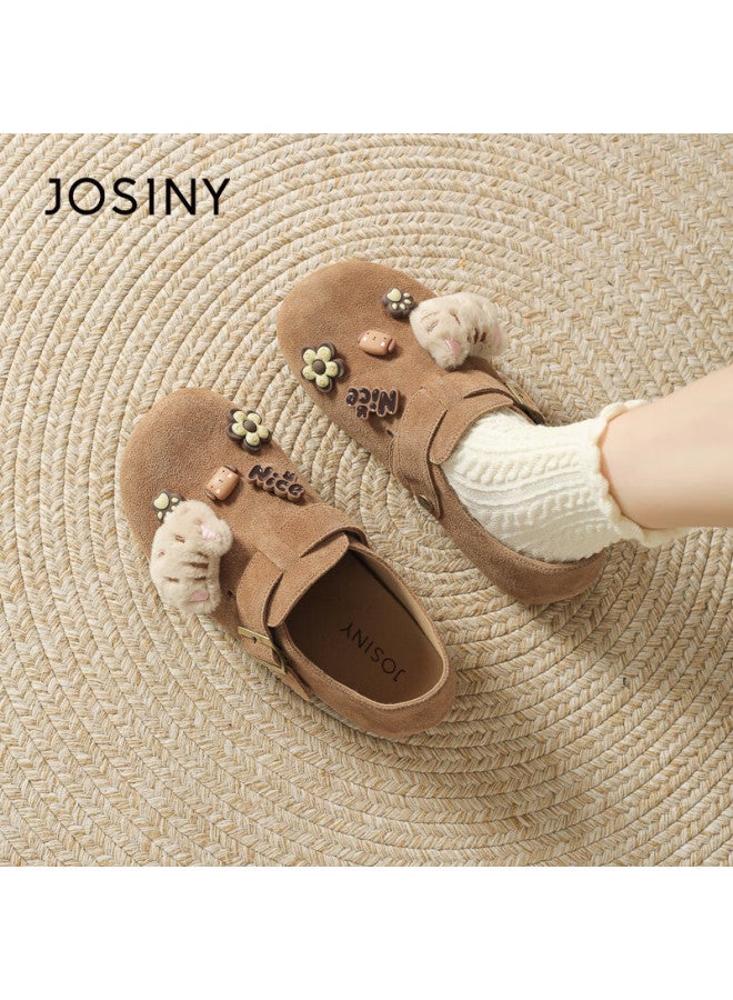 Josiny Zhuoshini Birkenstock Women's Slip-on Thick Sole Casual Shoes Camel Color Size 35 - Image 3