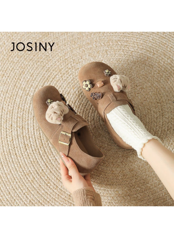 Josiny Zhuoshini Birkenstock Women's Slip-on Thick Sole Casual Shoes Camel Color Size 35 - Image 4