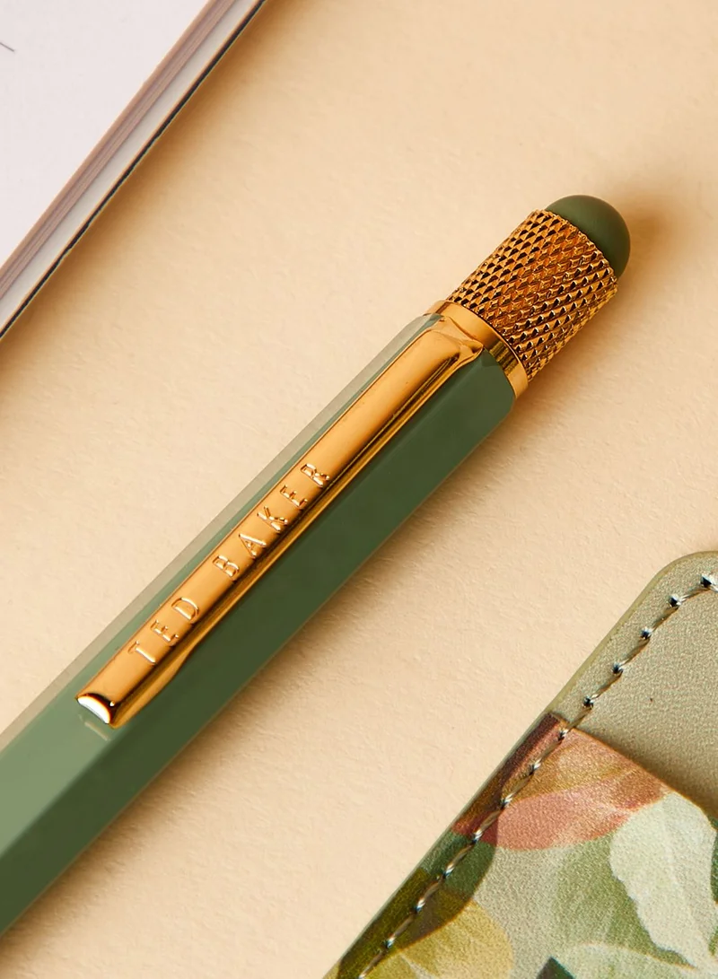 Ted Baker Palm Printed Touch Pen And Pouch Set