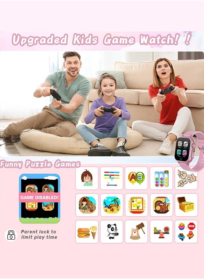 Garlo Kids Smart Watch Gift for Girls Age 5-12, HD Touch Screen Girls Watch with 32 Puzzle Games, Camera Music Player Learn Card Pedometer Educational Toys Birthday Gifts for Girls Ages 5 6 7 8 9 10  - Image 4