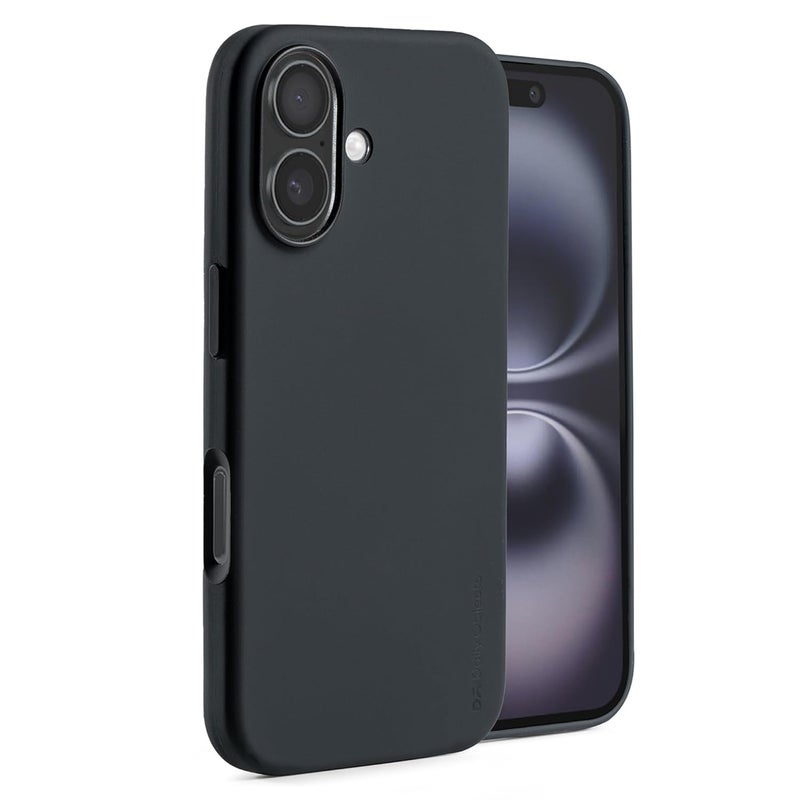 Daily Objects Case for iPhone 16 Compatible with Mag-Safe Wireless Charging, Flekt Liquid Silicone Slim Shockproof Back Cover, Black - Image 4