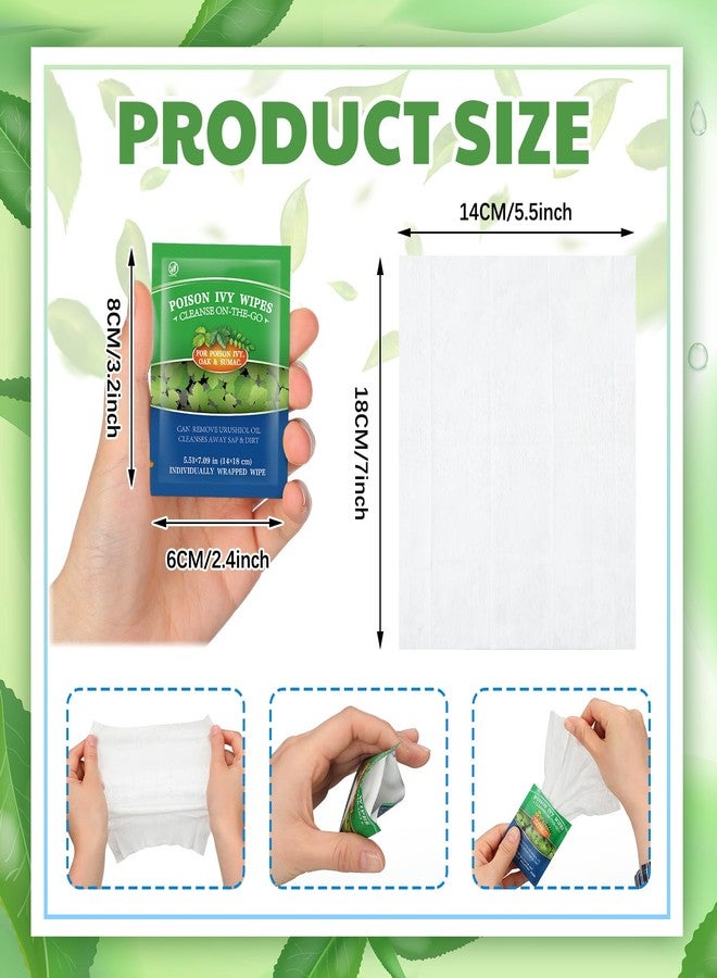 Swiffen 100 Pack Pre and Post Contact Poison Plant Ivy Wipes Individually Packaged Ivy Oak Treatment Wet Wipe for Poison Plant Insect Bite Relief Oak Sumac Treatment Anti-Itch - Image 2