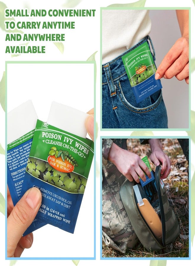 Swiffen 100 Pack Pre and Post Contact Poison Plant Ivy Wipes Individually Packaged Ivy Oak Treatment Wet Wipe for Poison Plant Insect Bite Relief Oak Sumac Treatment Anti-Itch - Image 4
