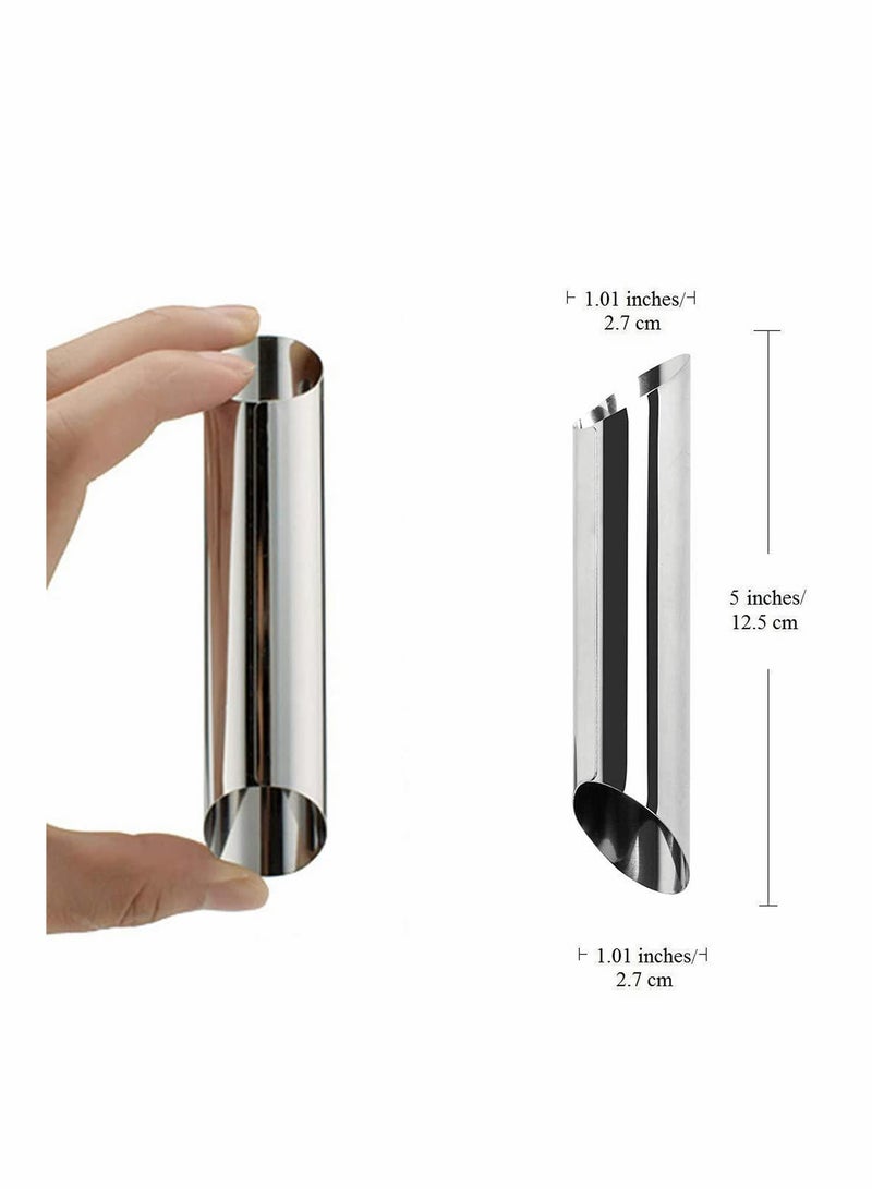 KASTWAVE Tubes Molds, Non-stick Cream Horn Molds Stainless Steel Cake Baking Cones Shape Pastry Roll Croissant Mold Pastry Mold Cheese Roll Mould Free Standing for DIY (10Pcs) - Image 2