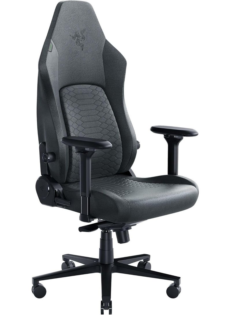 RAZER Iskur V2 Gaming Chair – Ergonomic 6D Adjustable Lumbar Support, High-Density Cold-Cured Foam Seat, Memory Foam Headrest, 4D Adjustable Armrests, Steel Frame, Recline up to 152°, EPU Leather, Supports Up to 136kg, Ideal for PC & Console Gaming, Office Use, Dark Gray | RZ38-04900300-R3G1 - Image 2