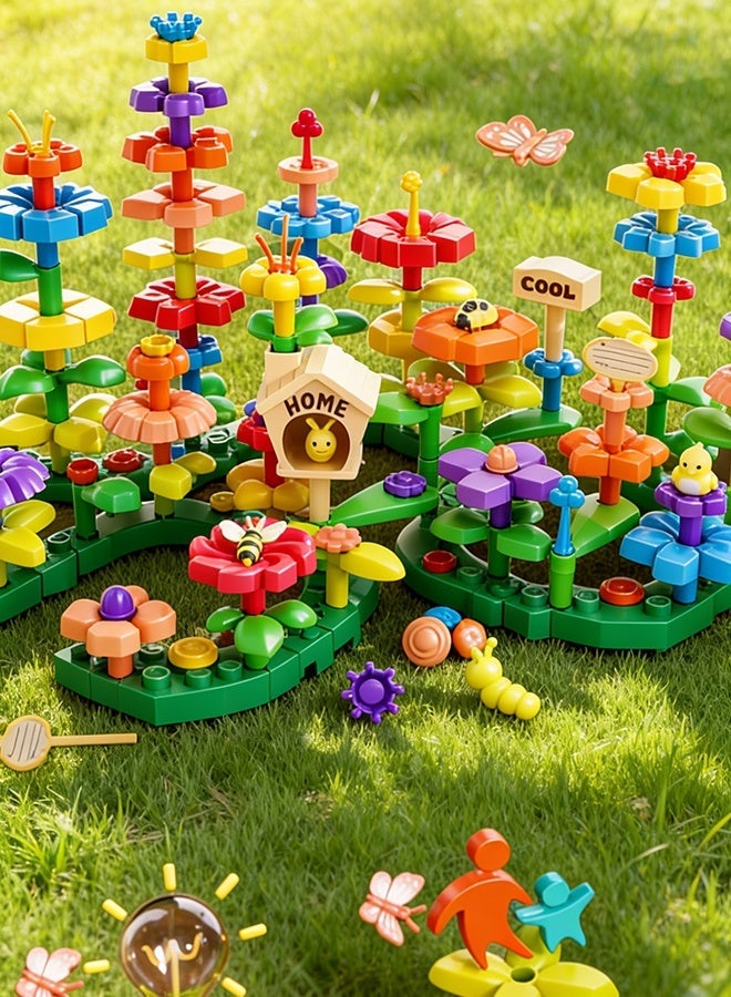 بيتوبي 45Pcs كتل DIY حديقة الزهور حديقة اللعب اللغز، تطوير التفكير المنطقي والخيال للأطفال مجموعات من الكتل، مصممة للأطفال والمراهقين والبالغين - Image 2