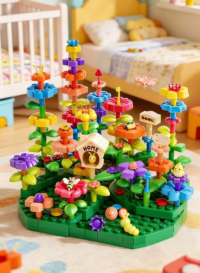 بيتوبي 45Pcs كتل DIY حديقة الزهور حديقة اللعب اللغز، تطوير التفكير المنطقي والخيال للأطفال مجموعات من الكتل، مصممة للأطفال والمراهقين والبالغين - Image 3