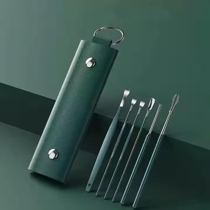 PLENARO 10-in-1 Nail Clippers Set Manicure Pedicure Kit with PU Leather Case - Stainless Steel Grooming Tools for Men & Women - Portable Travel Nail Care Kit for Home, Salon & Gift (Green) - Image 5
