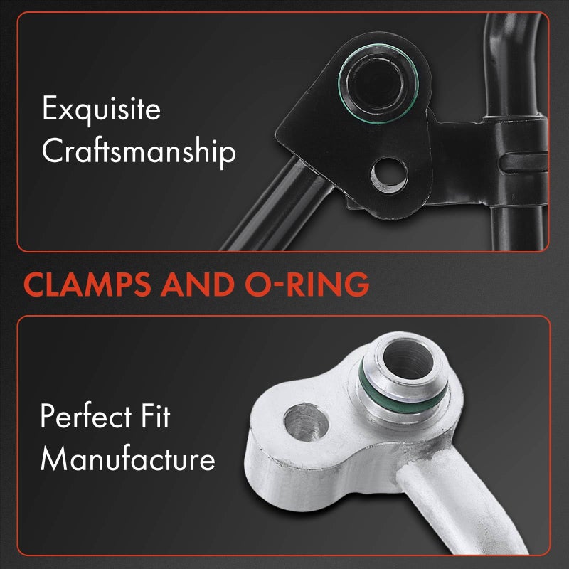 A-Premium A/C Discharge Line Hose Assembly Compatible with Acura MDX 2001-2002 3.5L, Honda Pilot 2003-2004 3.5L, Compressor to Condenser - Image 3