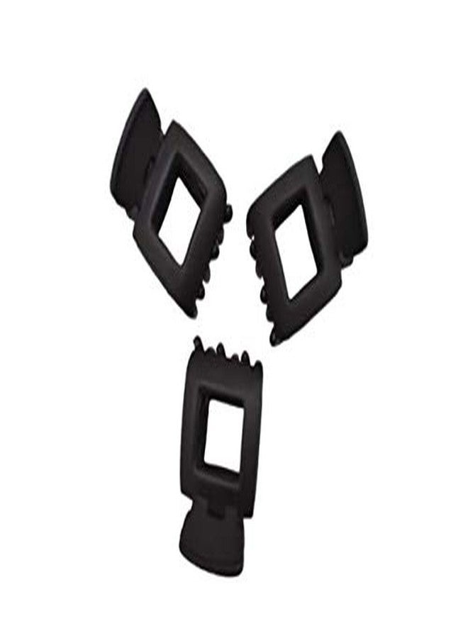 Styling success Black Plastic Hair Clutch/Claws/Clips Combo of 3 Pieces for Women and Girls (Matte Finished) - Image 3