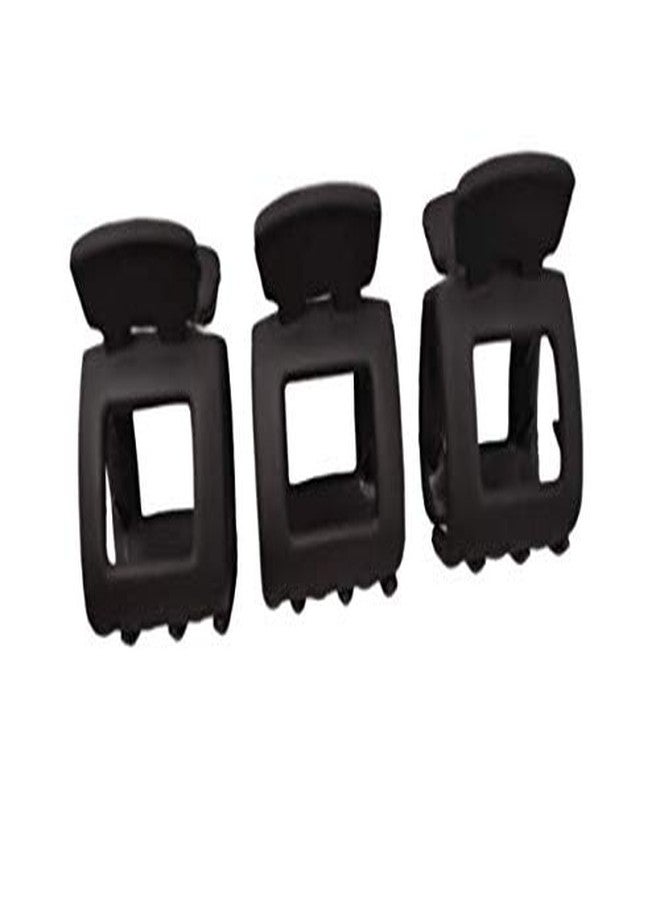 Styling success Black Plastic Hair Clutch/Claws/Clips Combo of 3 Pieces for Women and Girls (Matte Finished) - Image 2