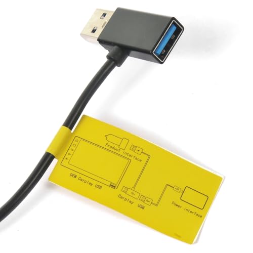 Flgocexs USB Splitter USB Power Data Adapter Y-Cable Black for Android Auto Wireless Carplay Adapter Cable carplay - Image 2