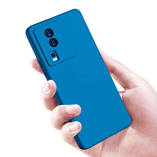 Kapa Matte Protective Lens Flexible Back Cover for IQOO Neo 7 / Neo 7 PRO (5G) | Slim Silicone with Soft Lining Shockproof Full Body Bumper Case (Blue) - Image 4