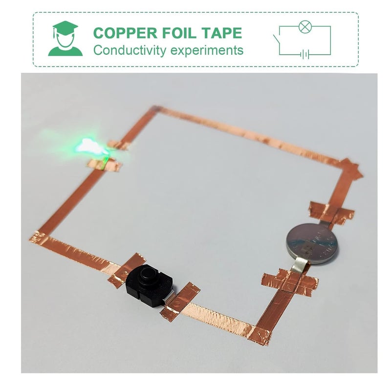 Lonimia Economical varied sizing picks Copper Tape, Copper Foil Tape Copper Foil with Conductive Adhesive for Guitar, EMI Shielding, Crafts, Electrical Repairs and Grounding (15mm) Low maintenance - Image 5
