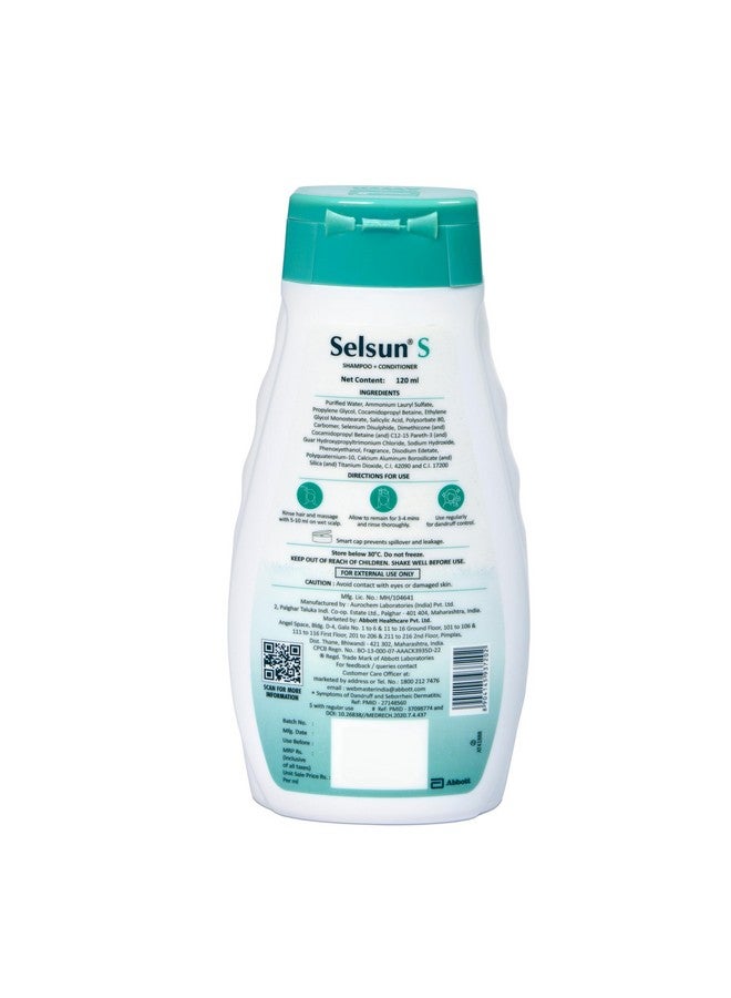 Selsun-S 2-in-1 Anti-Dandruff Shampoo + Conditioner 120ml - Image 2