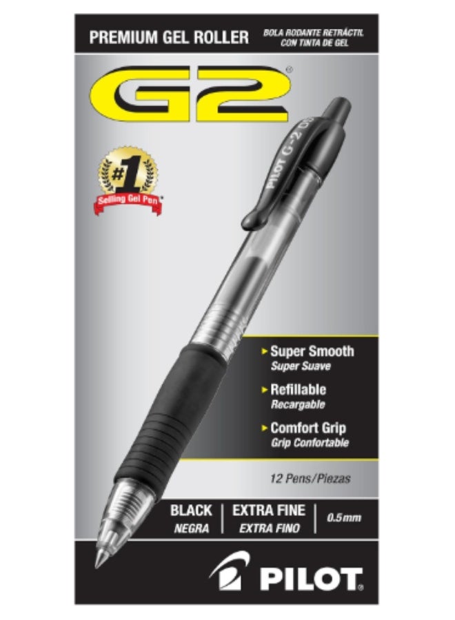 بايلوت قلم بايلوت جي تو حبر جل اسود 0.5, شد 12 قلم - Image 1