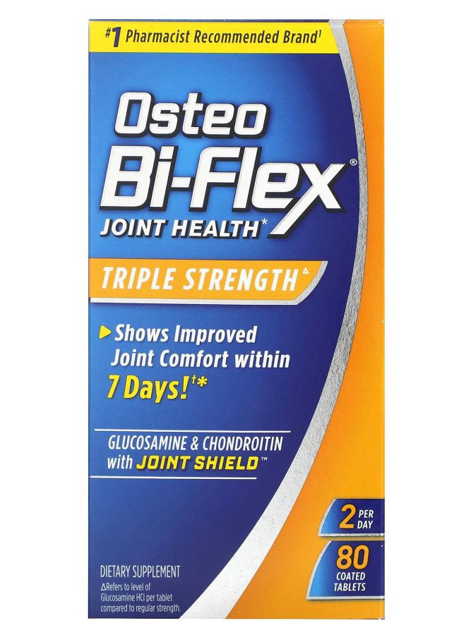 Osteo Bi-Flex Glucosamine & Chondroitin with Joint Shield Triple Strength 80 Coated Tablets