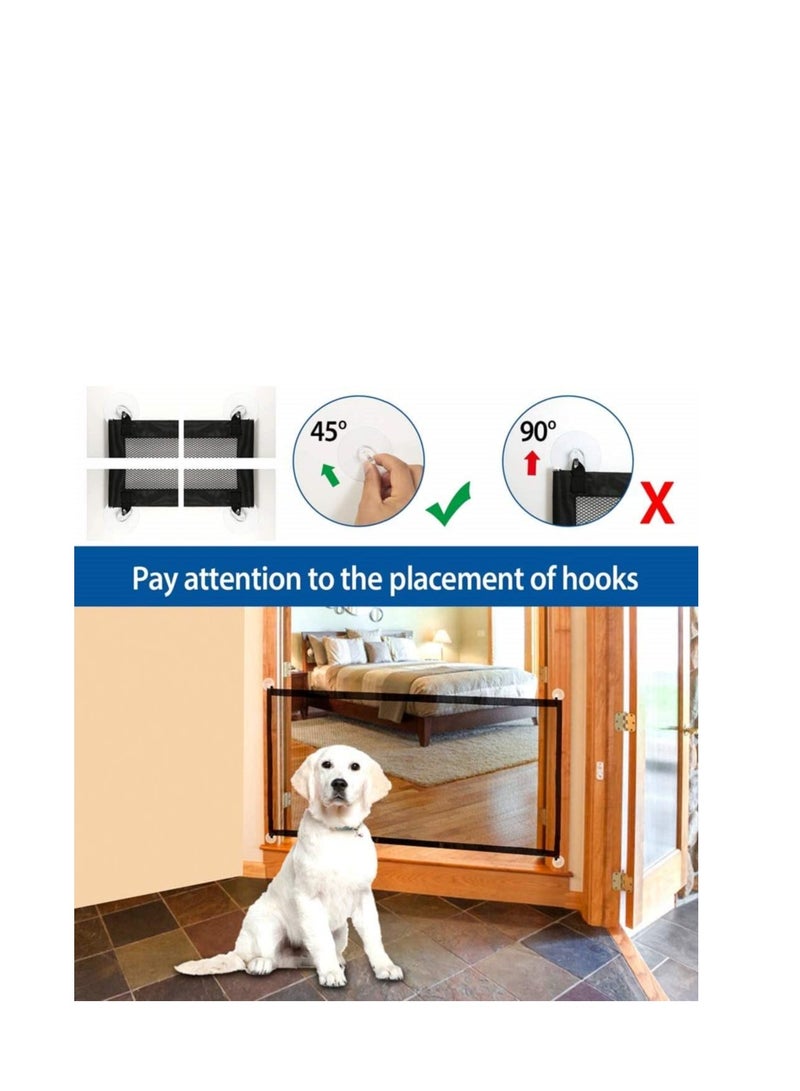 SYOSI Retractable Baby Gate Magic Pet Gate for The House Providing a Safe Enclosure to Play and Rest, 110cm*72cm - Image 3
