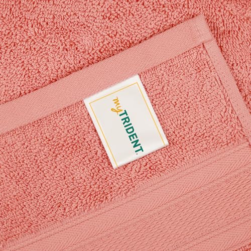 Trident Soft Comfort Air Rich 100% Cotton Towels for Bath, 500 GSM Large Size Bathroom Towels for Men/Women, 1 Piece Bath Towel (69cm x 137cm), Coral - Image 4