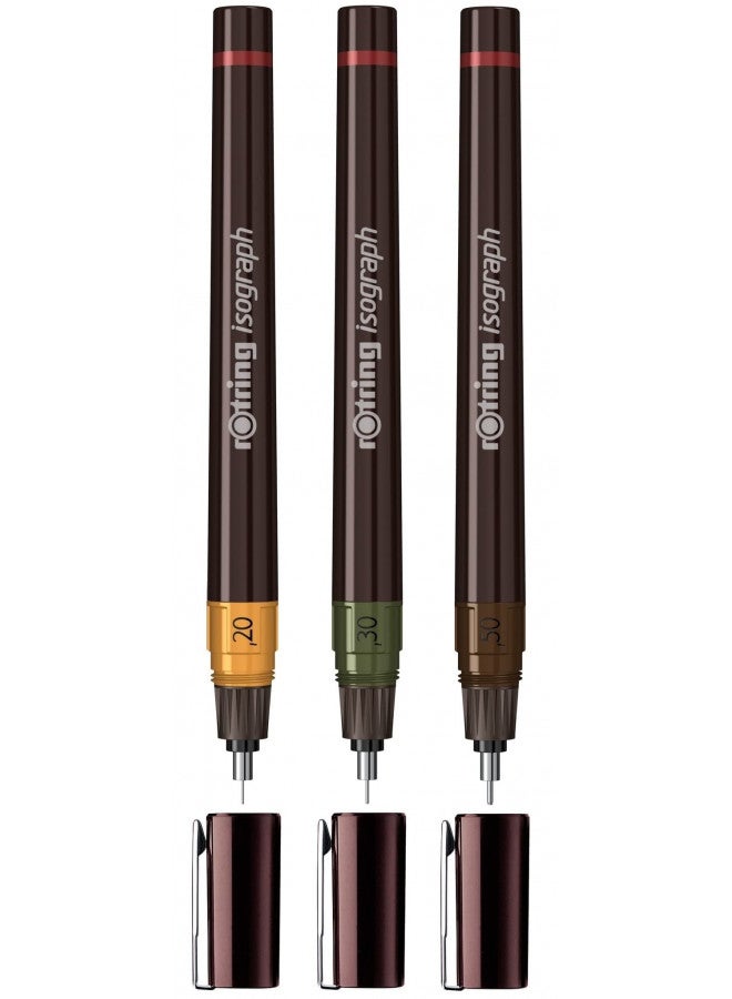 Rotring مجموعة روتراينغ إيزوغراف جونيور 3 أقلام فنية (0.20 مم، 0.30 مم، 0.50 مم) + ملحقات - Image 3