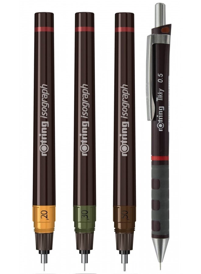 Rotring مجموعة روتراينغ إيزوغراف جونيور 3 أقلام فنية (0.20 مم، 0.30 مم، 0.50 مم) + ملحقات - Image 2