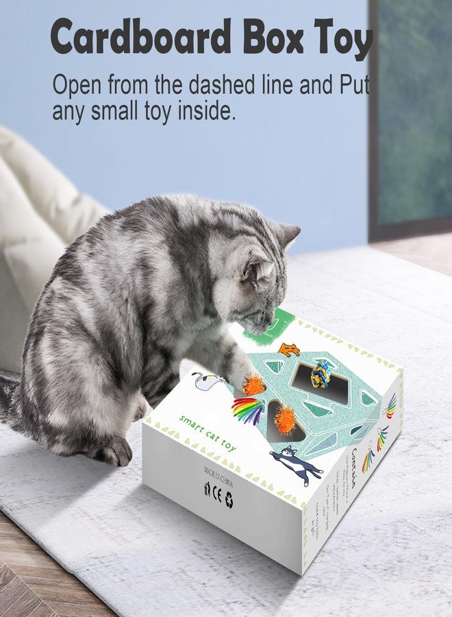 Migipaws Interactive Cat Toys -Migibox for Indoor Bored Cats, Automatic Pop Out Feathers from 7 Holes Randomly, Motion Activated, USB Rechargeable (Purple Skin) - Image 4